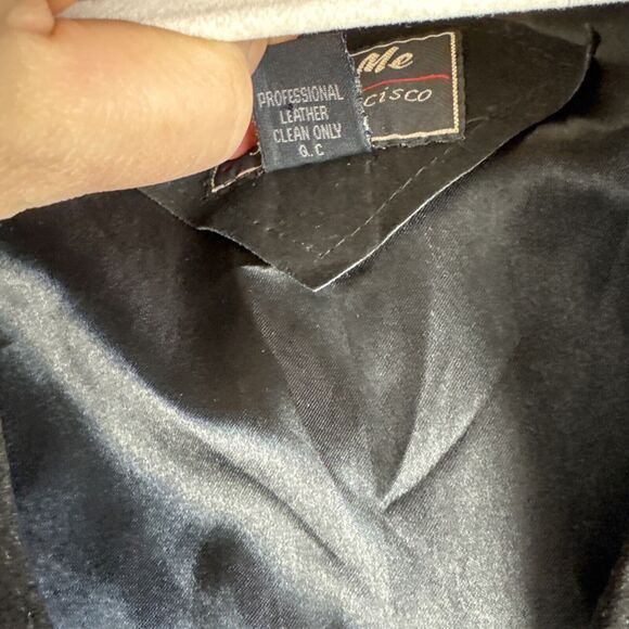 Vintage Katch Me SF Suede Leather Vest Men's L Black Snap Front Pockets (1166) - Picture 3 of 9